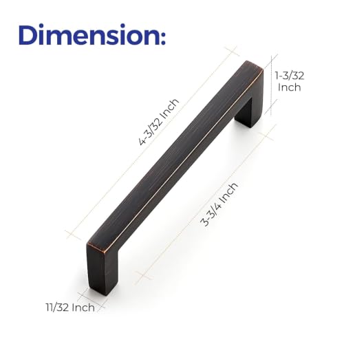 Oil Rubbed Bronze Cabinet Handles Cabinet Pulls 3 (Oil Rubbed Bronze / Flat Black 3-3/4'' Hole Center)