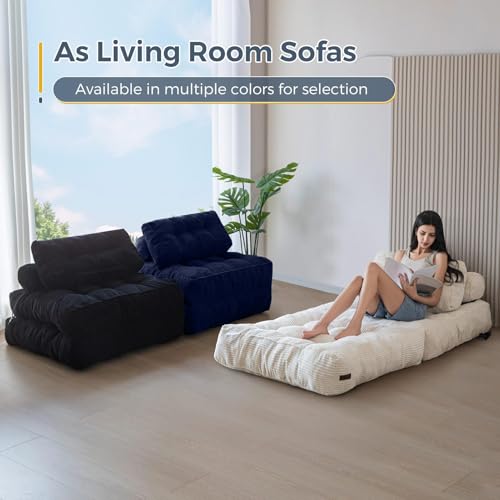 Folding Sofa Bed (Navy / Single)