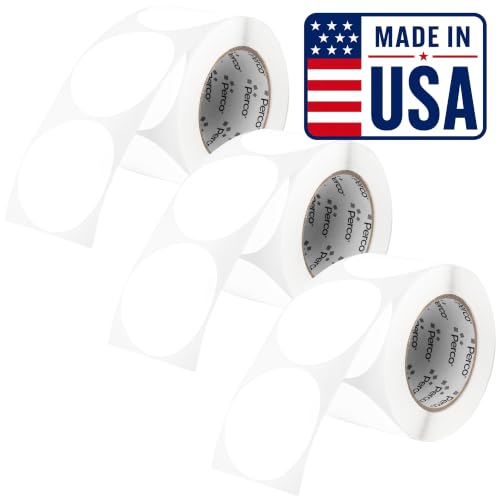White Perforated Round Circle Dot Sticker 3 (White / 3 Inch)