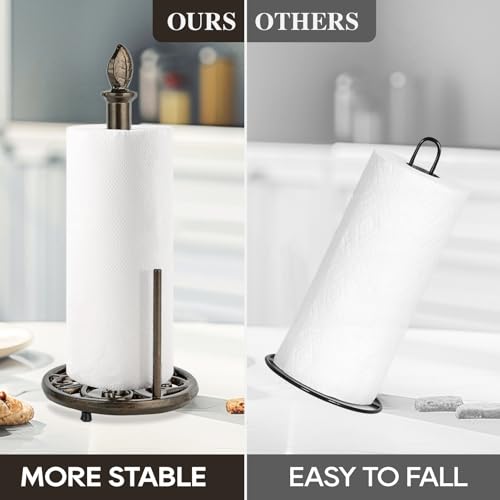 Cast Iron Paper Towel Holder (Leaf Coffee Gold)