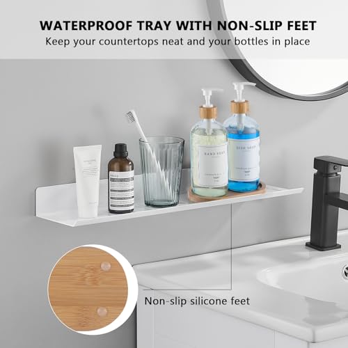 Clear Glass Soap Dispenser (Clear Bottle + 14 Labels + Funnel + Tray)