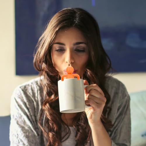 Fine Mesh Tea Infuser for Loose Leaf Cute Tea Steeper (Orange)