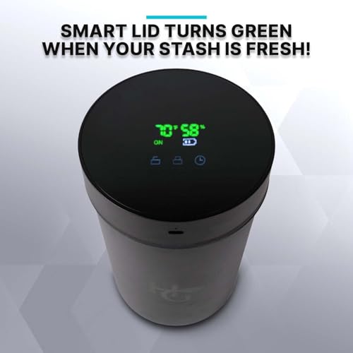 Auto Cure Smart Jar and Vacuum Seal Curing Jar with Built In Hygrometer (HG315-1L)