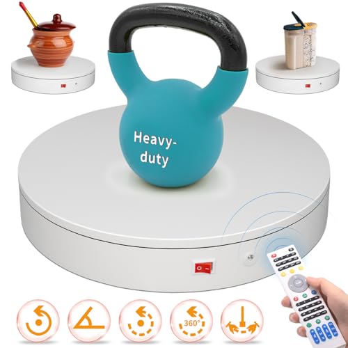 7.9In Remote Motorized Electric Turntable Rotating Display Stand Spinning Rotating Platform 360 Photography Turntable lazy susan base giratoria para for Photography