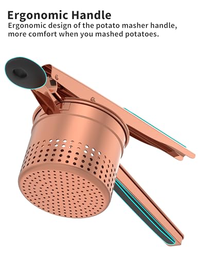 Large 15oz Potato Ricer (Rose Gold-Black)