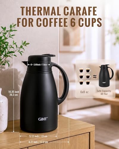 Thermal Coffee Carafe 51 Oz (Black / 51 Ounces)