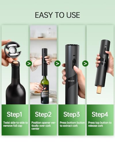 Electric Wine Opener Rechargeable (Black / Prestige Set)