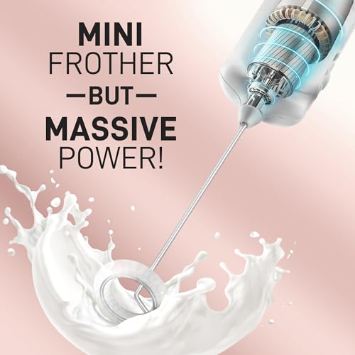 Mini & Mighty Milk Frother Wand (Alabaster Marble / Mini Frother)