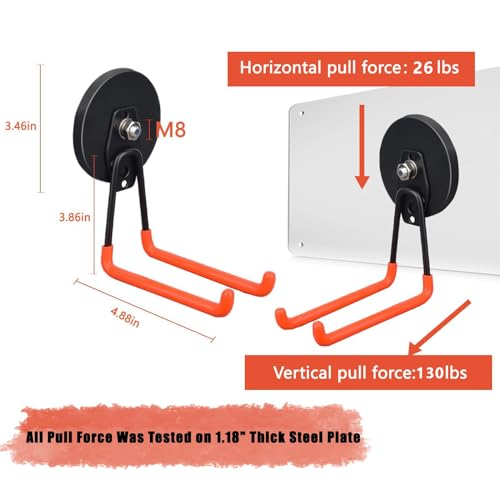 Heavy Duty Large Magnetic Hooks (Large L/2pack26-130lbs)