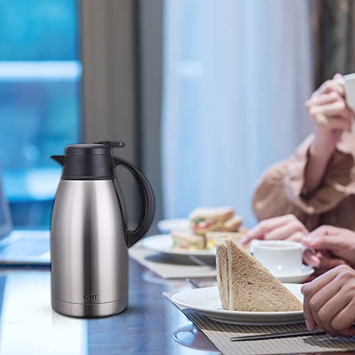 Stainless Steel Thermal Coffee Carafe (Silver / 65 Ounces)
