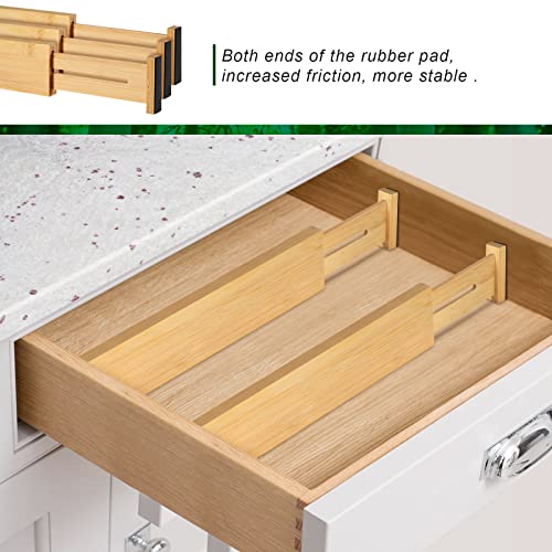 4 Pack Bamboo Drawer Dividers 2.6" High (4 Count)