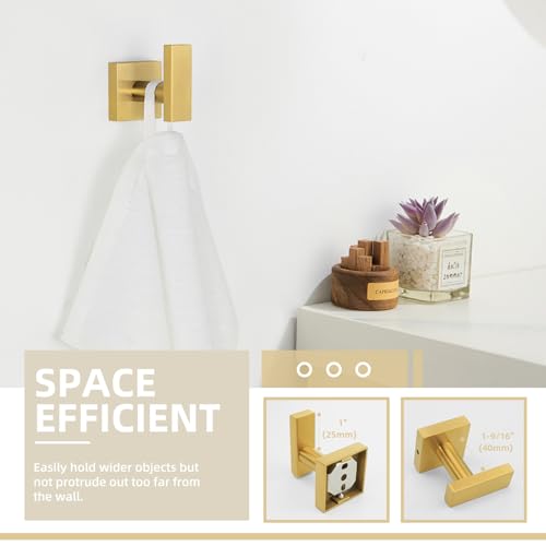 Brushed Dark Gold Towel Hook for Bathroom (Brushed Dark Gold)