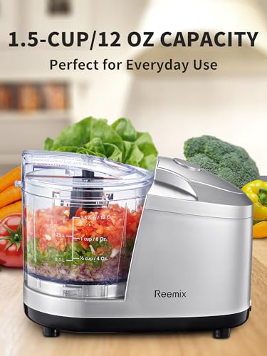1.5 Cup Electric Food Chopper (Silver)