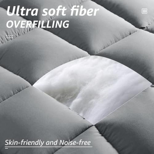 All Season King Size Bed Comforter (Light Grey / King（90*102）)