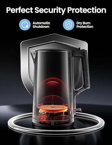 COMFEE Electric Kettle (Black / Double Wall)