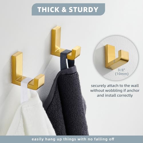 Towel Hooks Brushed Dark Gold (2 Pack / Brushed Dark Gold)