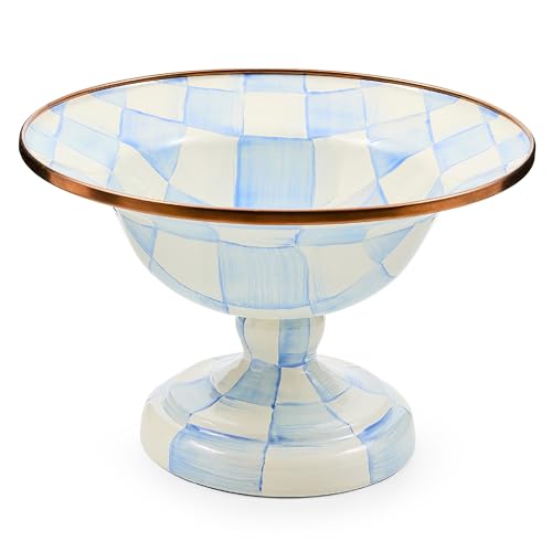 Enamel Compote (Small / Sky Check)