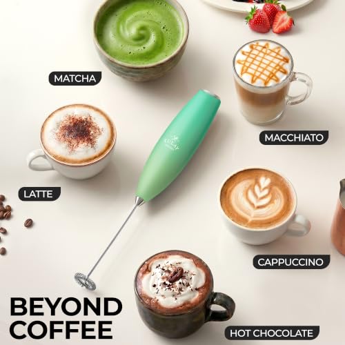 Zulay Powerful Milk Frother for Coffee with Upgraded Titanium Motor (Metallic Blue / OG Frother)