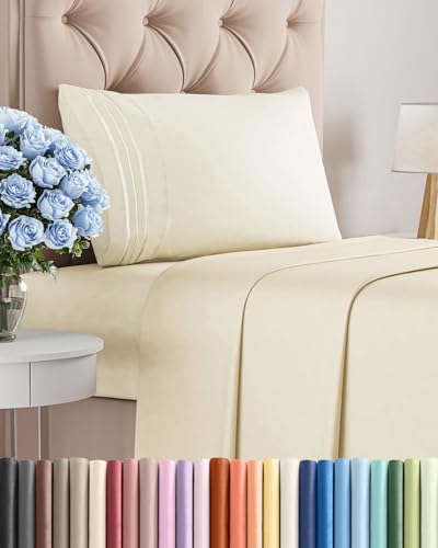 Twin Size 3 Piece Sheet Set (10 - Off White / Twin)