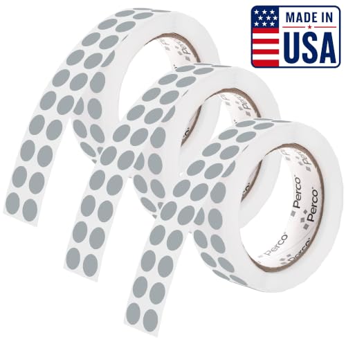 Grey Perforated Round Circle Dot Sticker 1 (Grey / 0.5 Inch)