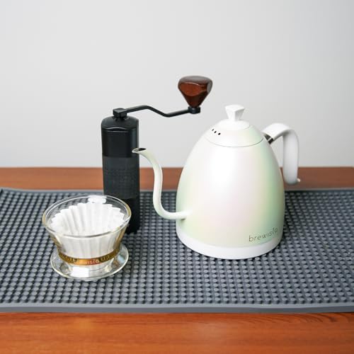 Artisan Electric Gooseneck Kettle (White Iridescent)