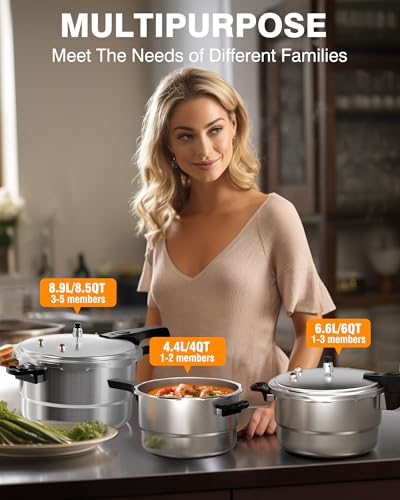 4QT Aluminum Pressure Cooker w