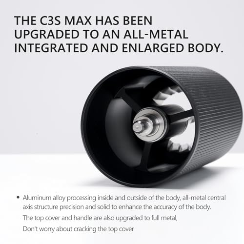 Manual Coffee Grinder Chestnut C3S Max Capacity 30g with CNC Stainless Steel Conical Burr (Black / Chestnut C3S Max)
