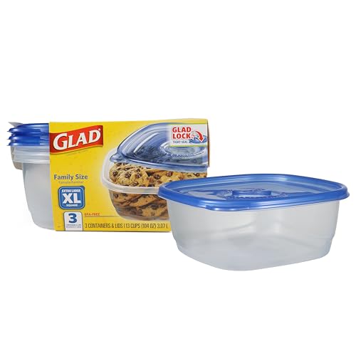 GladWare XL Square Food Storage Containers (Square / 104 oz - 3 Count)