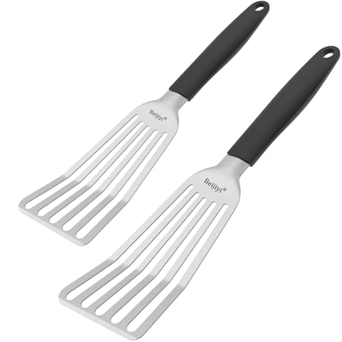 2 Pack Stainless Steel Fish Spatula (Large - 13.5" + Small - 11.7")