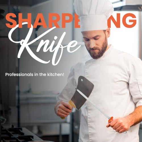 Knife Sharpener Rod 10 Inch Honing Rod for Sharpening