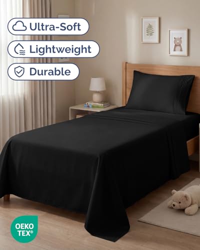 Twin Size 3 Piece Sheet Set (08 - Black / Twin)