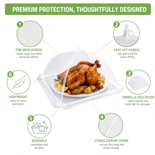 Food Cover 4 Pack Mesh Food Tent (4*14inch)
