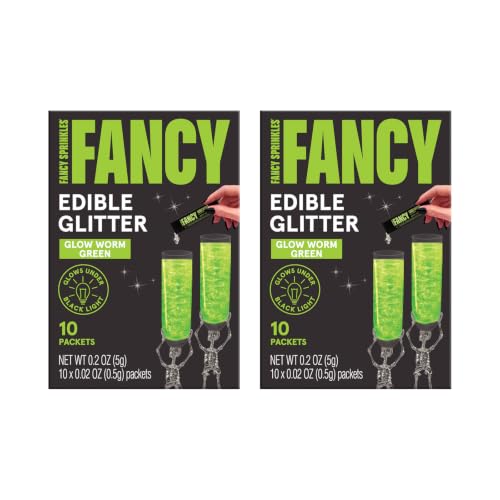 Glow Worm Green Edible Glitter Packets 2 Pack (2 Pack / Glow Worm Green)