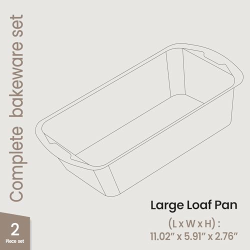 Nonstick Loaf Pan Set Pack of 2 (2 Count)