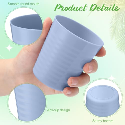 36 Pcs Kids Plastic Cups 8 oz Drinking Toddler Cups (Macaron)