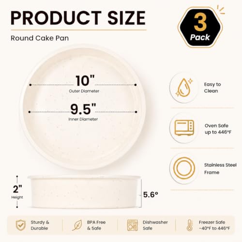 10 Inch Cake Pans (Cream / 10 Inch – Large)