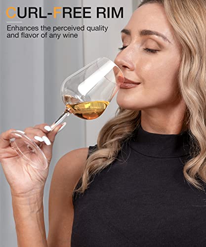 White Wine Glasses Set of 4 (Set of 4-14oz)