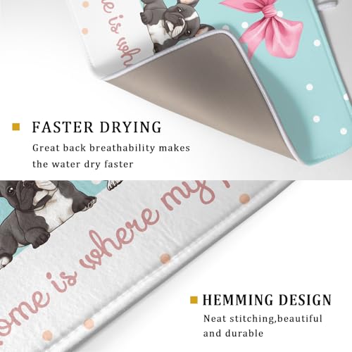 Pet Lover Dog Dish Drying Mat 18x24 Kitchen Counter Absorbent Microfiber Dishes Pad for Home Blue (Pet Lover Dog / 24" x 18")