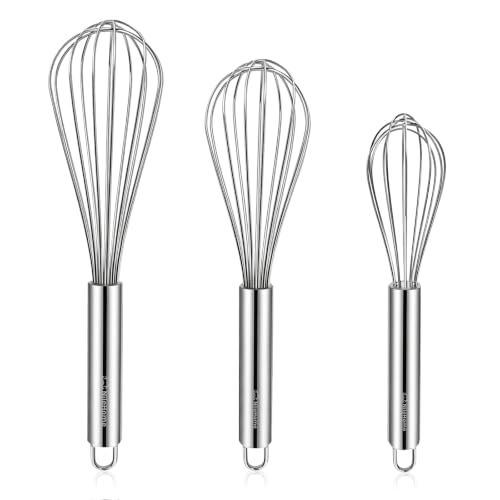 3 Pack Stainless Steel Whisk Set (3 Count)