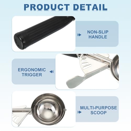 3 Pcs Cookie Scoops Ice Cream Scoop w