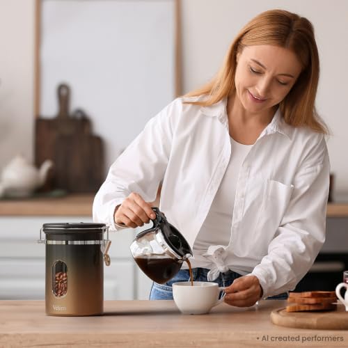 Coffee Canister with Window (Gradient Copper / 22 oz)