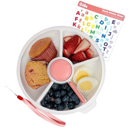 Kids Large Snack Spinner Slide Bundle with Hand Strap and Sticker Sheet (Coral Pink / Large - Slide)