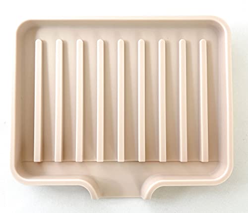 Silicone Soap Dish Tray and Sponge Holder with Drain Chute (2 Count)