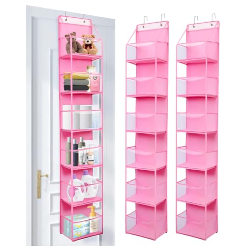 2 Packs Over The Door Organizer (Pink)