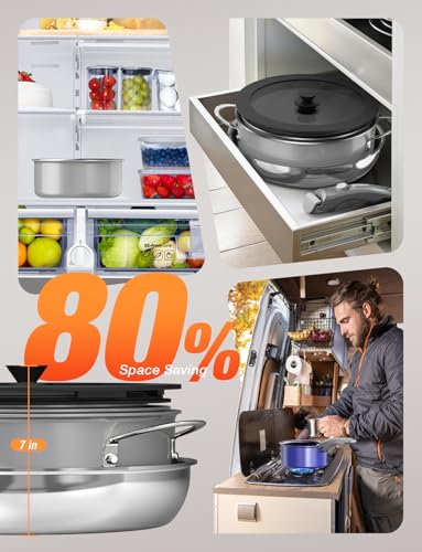 Ceramic Pots and Pans Set Non Stick (Charcoal Gray)