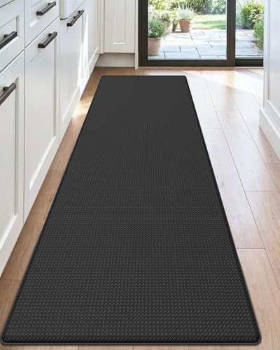 Kitchen Floor Mats Cushioned Anti Fatigue (Black / 59"l X 17"w X 0.4"th)