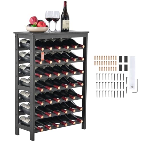 42 Bottle Modular Wine Rack (Black / 7-Tier 42 Bottles)