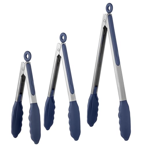 Kitchen Tongs for Cooking ((03) Midnight Blue)