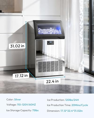 Commercial Gourmet Ice Maker (Polished Mirror)