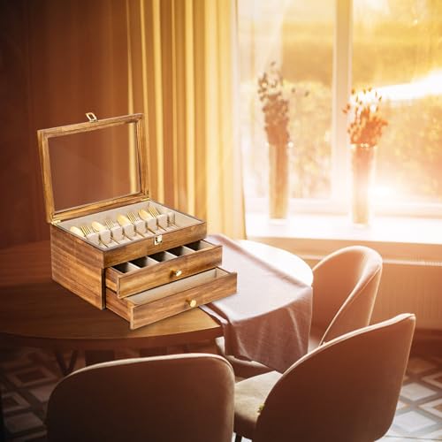 Silverware Box (3 Layer Carbonized Black)